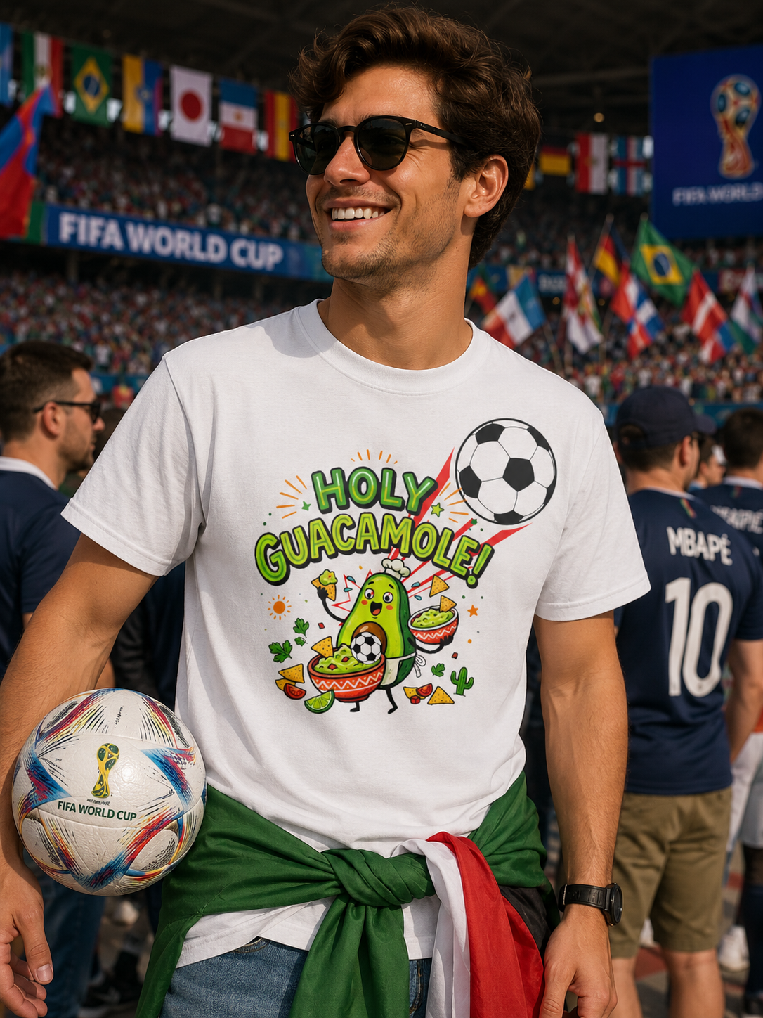 Holy Guacamole Soccer T-Shirt — Funny Avocado Football Fan Tee