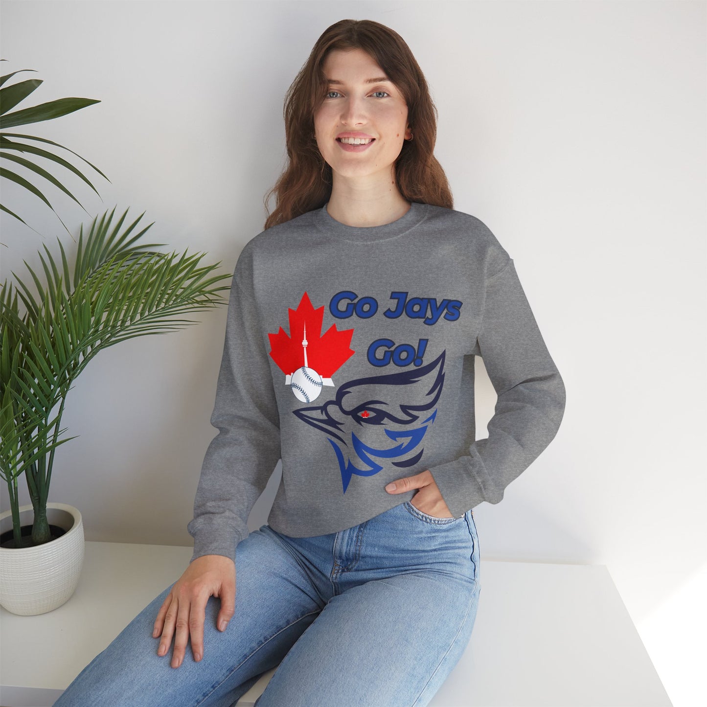 Go Jays Go Canada Crewneck Sweatshirt — Cozy Canadian Winter Gift