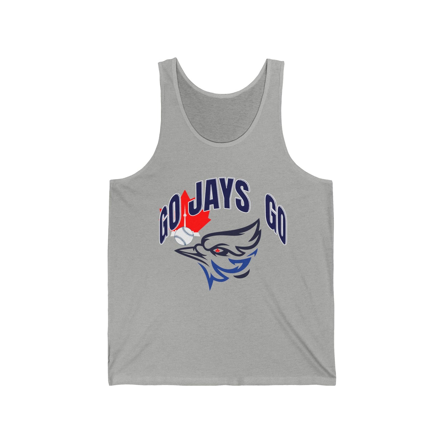 Go Jays Go Blue Jay Maple Leaf Tank Top | Canadian Sports Logo