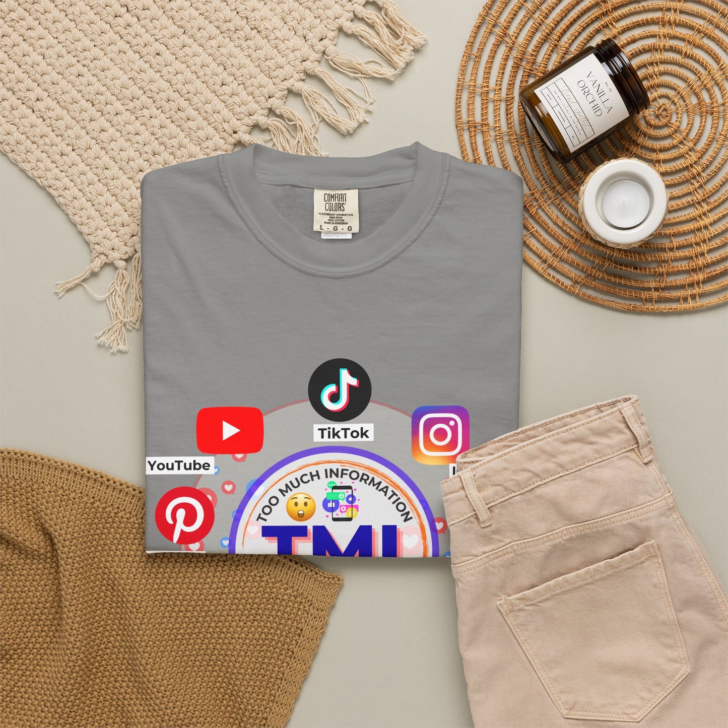TMI (Too Much Information) Funny Graphic T-Shirt — Sarcastic Social Media Satire