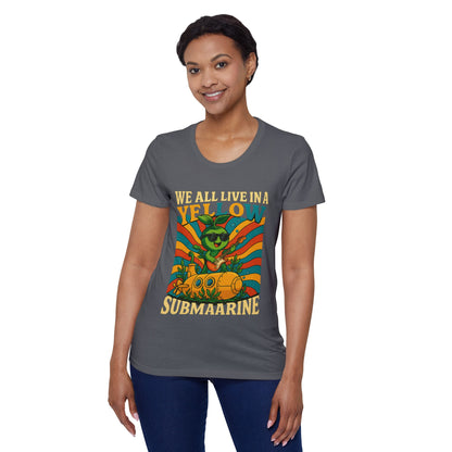Vintage Submarine Graphic Tee — Retro Ocean Music Vibes Women's Organic T-Shirt
