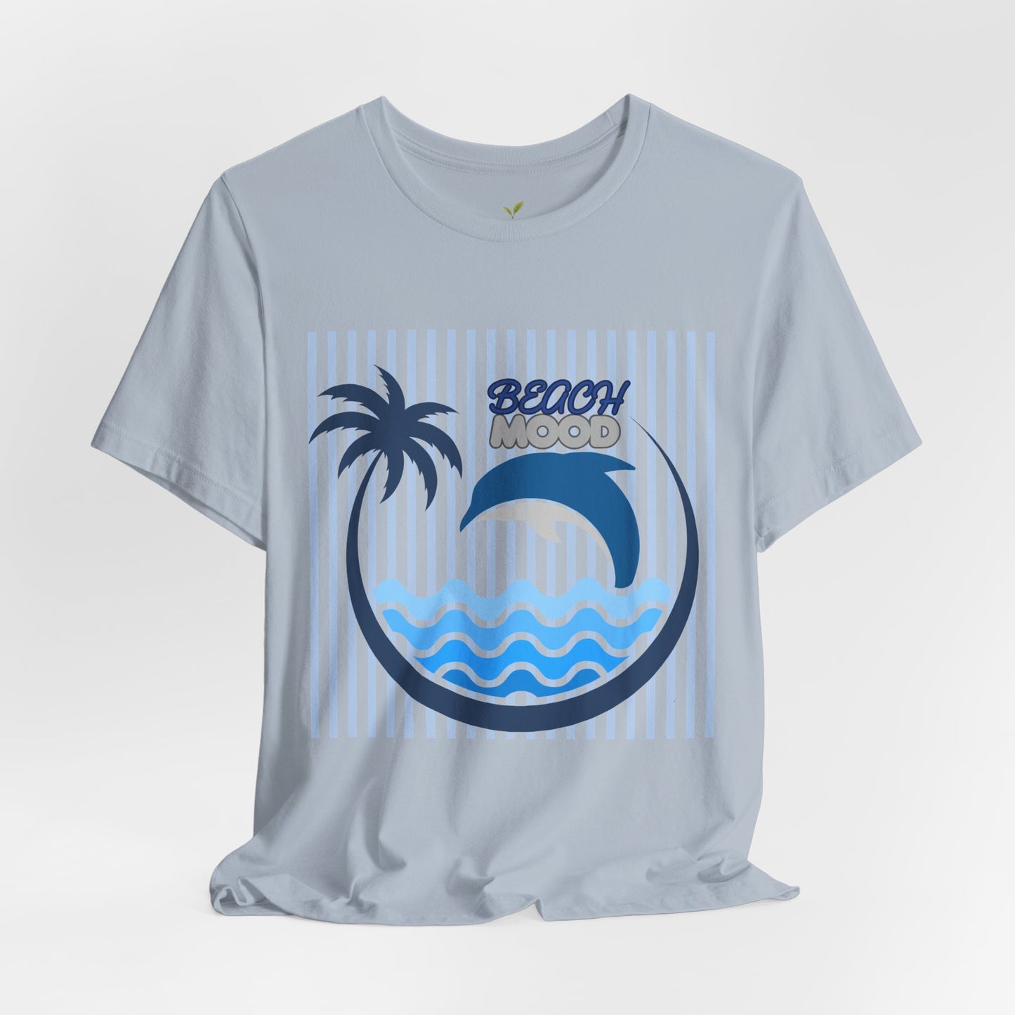 Beach Dolphin Wave T-Shirt — Palm Tree Ocean Graphic Tee
