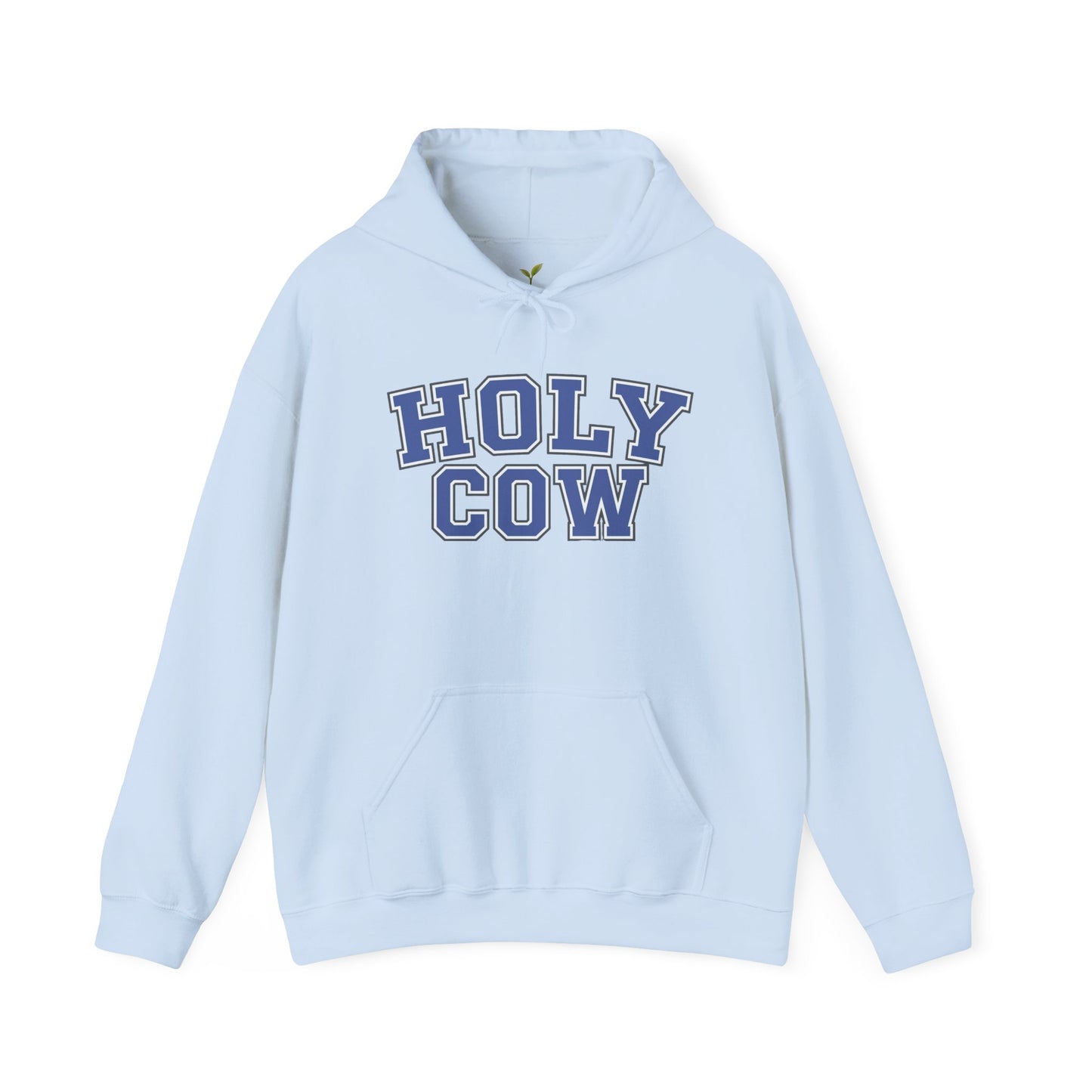 Holy Cow Collegiate Hoodie — Retro Mascot Letterman Style
