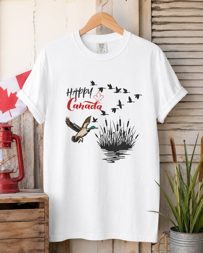 Canada Day Flying Geese T-Shirt — Wildlife Nature Celebration Tee