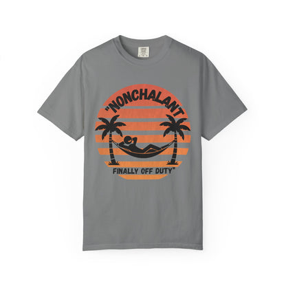 Finally Off Duty T-Shirt — Retro Palm Hammock Graphic Tee