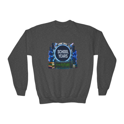 **School Years Youth Crewneck Sweatshirt — Future-Themed Kids Pullover**