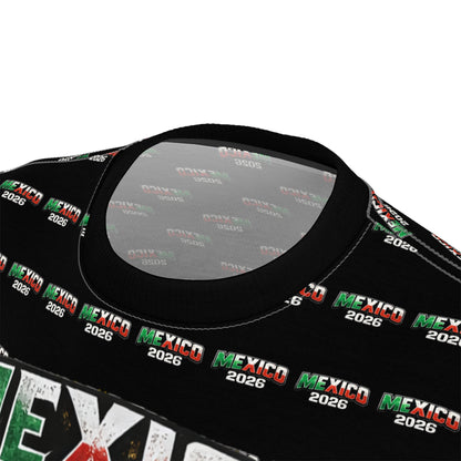 Mexico Soccer Señora de Guadalupe All-Over Print Tee — 2026 Mexican Pride Futbol Fan Shirt