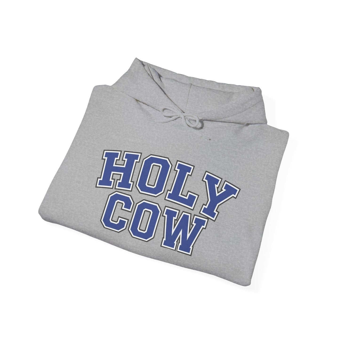 Holy Cow Collegiate Hoodie — Retro Mascot Letterman Style