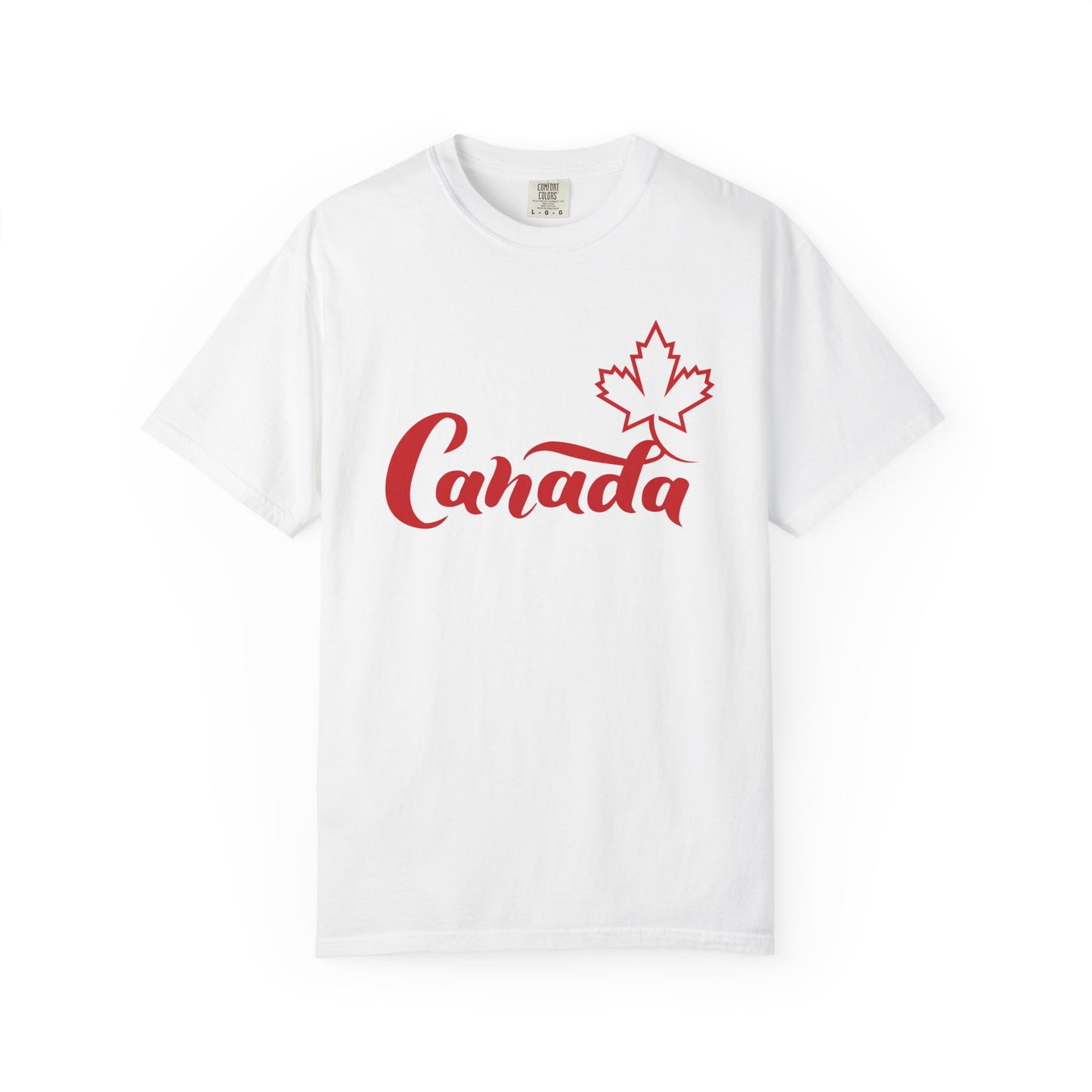 Canada Day Maple Leaf & Heart T-Shirt — Canadian Pride Script Tee
