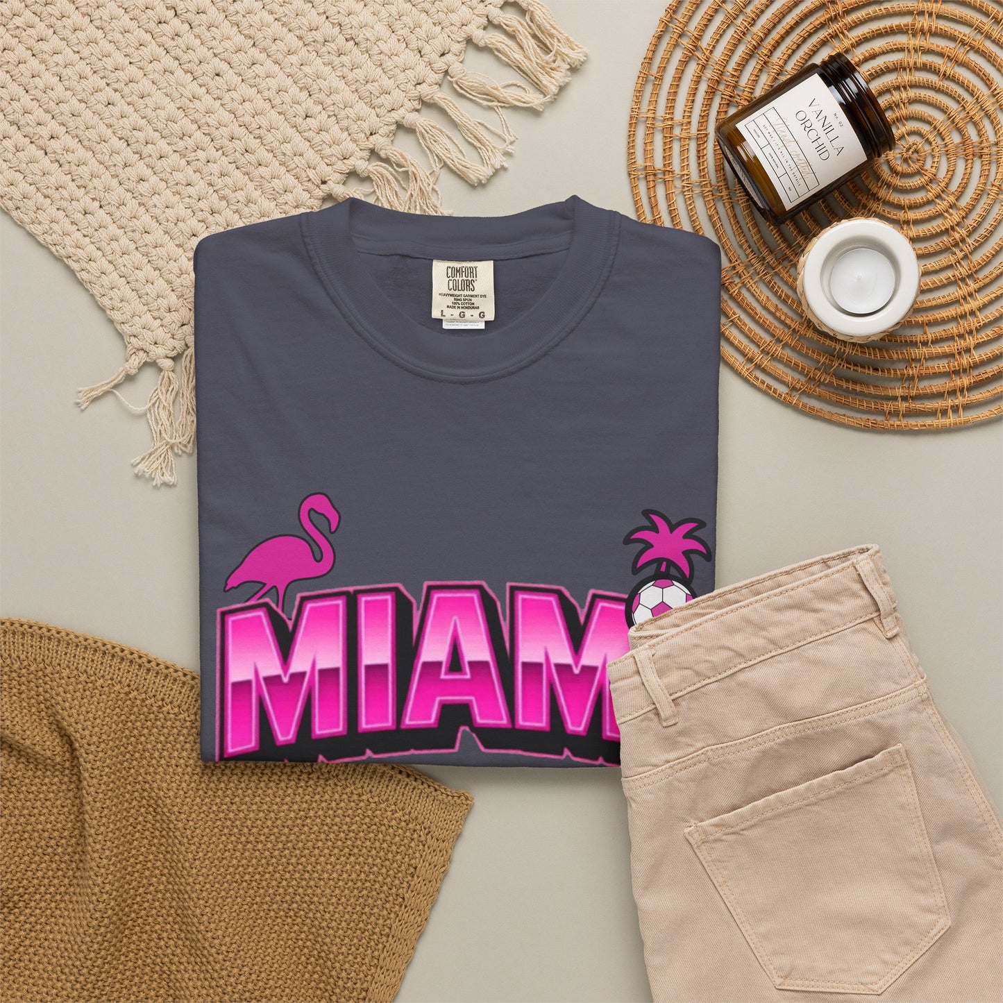 Miami Est 2020 Flamingo Soccer T-Shirt