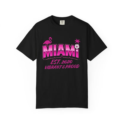 Miami Est 2020 Flamingo Soccer T-Shirt