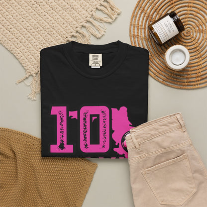 Miami # 10 Football Player T-Shirt — Athletic Garment-Dyed Soccer Tee