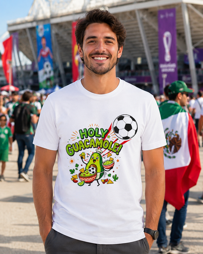 Holy Guacamole Soccer T-Shirt — Funny Avocado Football Fan Tee