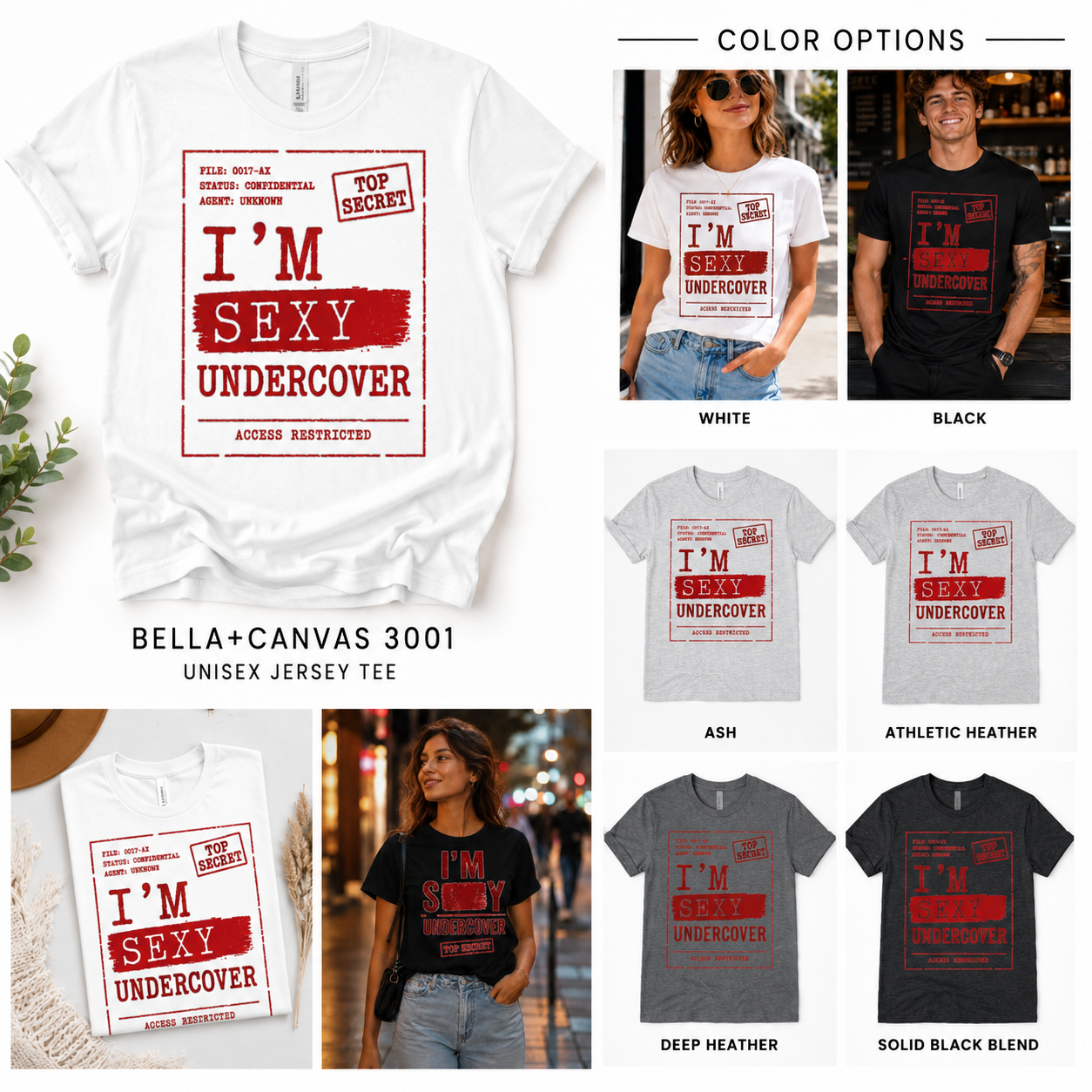 I'm Sexy Undercover Novelty Secret Agent T-Shirt