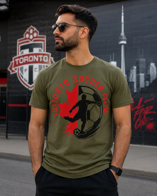 Toronto Soccer Canada Maple Leaf Football Tee | Toronto FC Fan Shirt