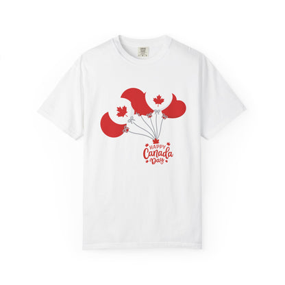 Canada Day Maple Leaf Balloons T-Shirt — Canada Day Celebration Tee