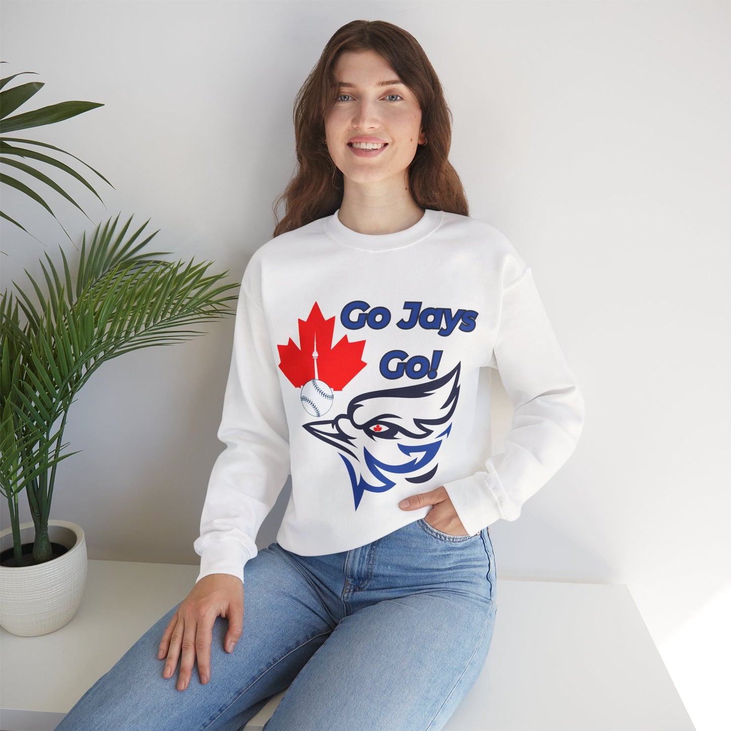 Go Jays Go Canada Crewneck Sweatshirt — Cozy Canadian Winter Gift