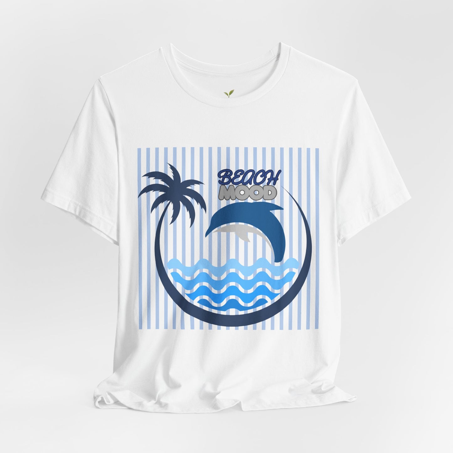 Beach Dolphin Wave T-Shirt — Palm Tree Ocean Graphic Tee