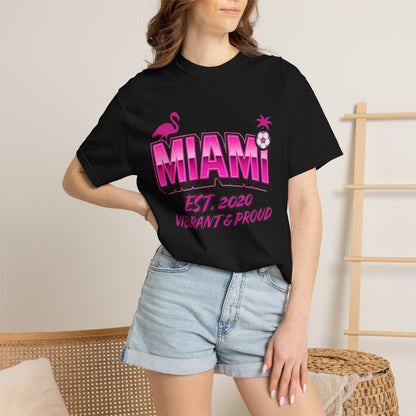 Miami Est 2020 Flamingo Soccer T-Shirt