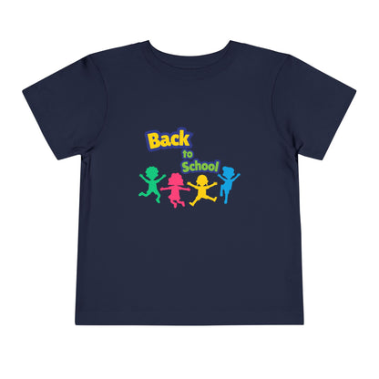 Back to School Toddler Tee — Colorful Kids Silhouettes