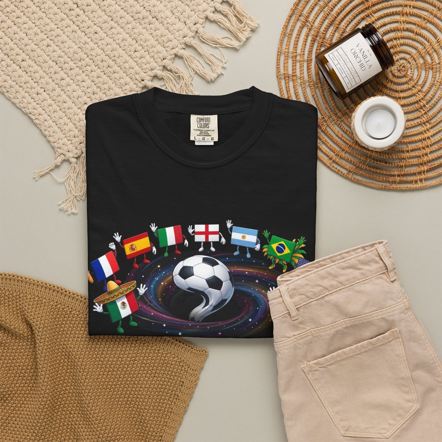 2026 World Soccer Vintage Tee — International Flag Fan T-shirt