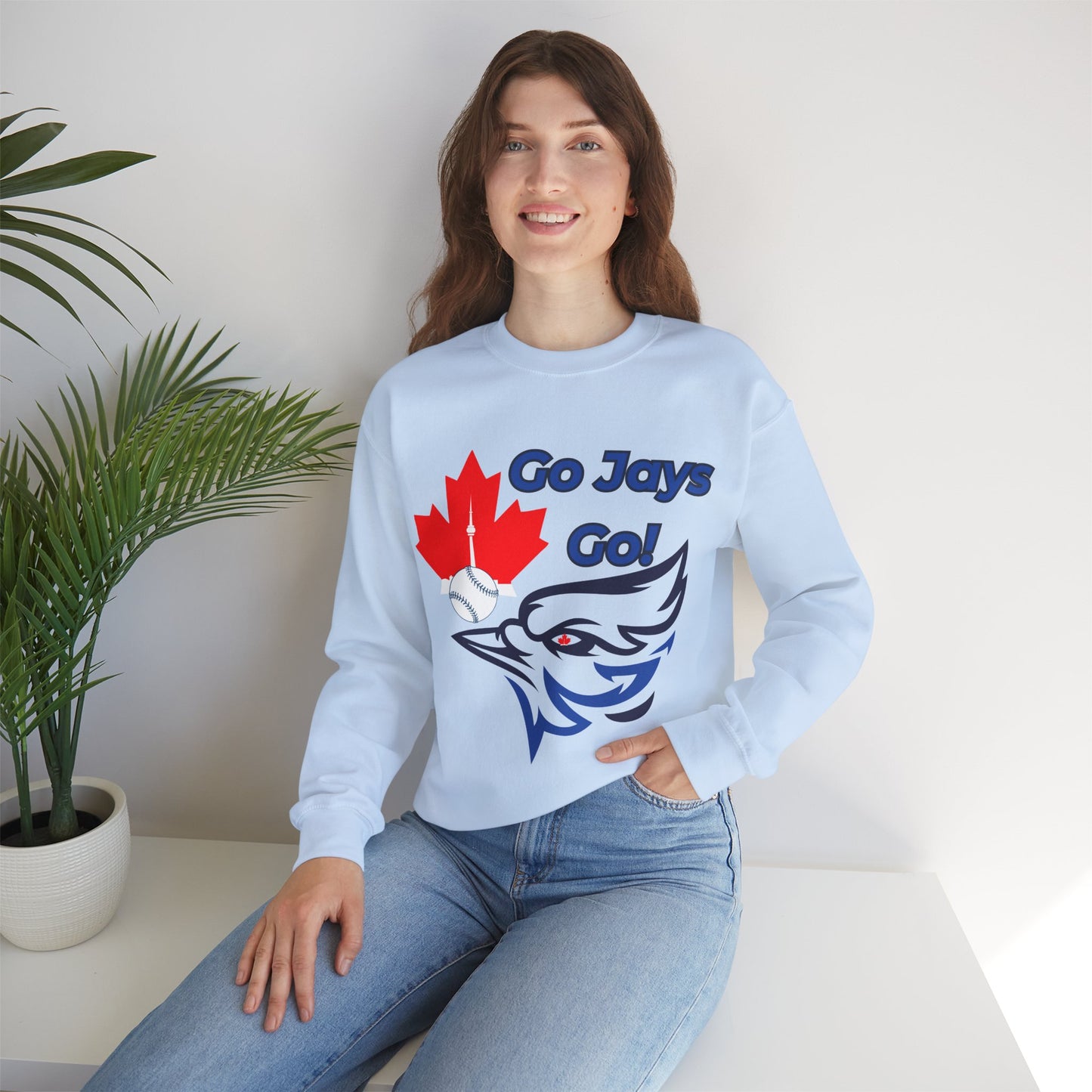 Go Jays Go Canada Crewneck Sweatshirt — Cozy Canadian Winter Gift