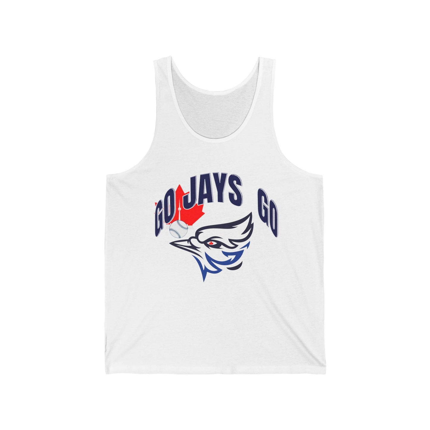 Go Jays Go Blue Jay Maple Leaf Tank Top | Canadian Sports Logo