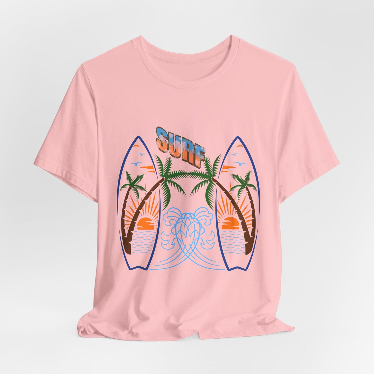 Surf Graphic T-Shirt — Surf Design Unisex Jersey Short Sleeve Tee