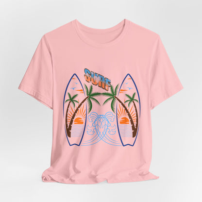 Surf Graphic T-Shirt — Surf Design Unisex Jersey Short Sleeve Tee