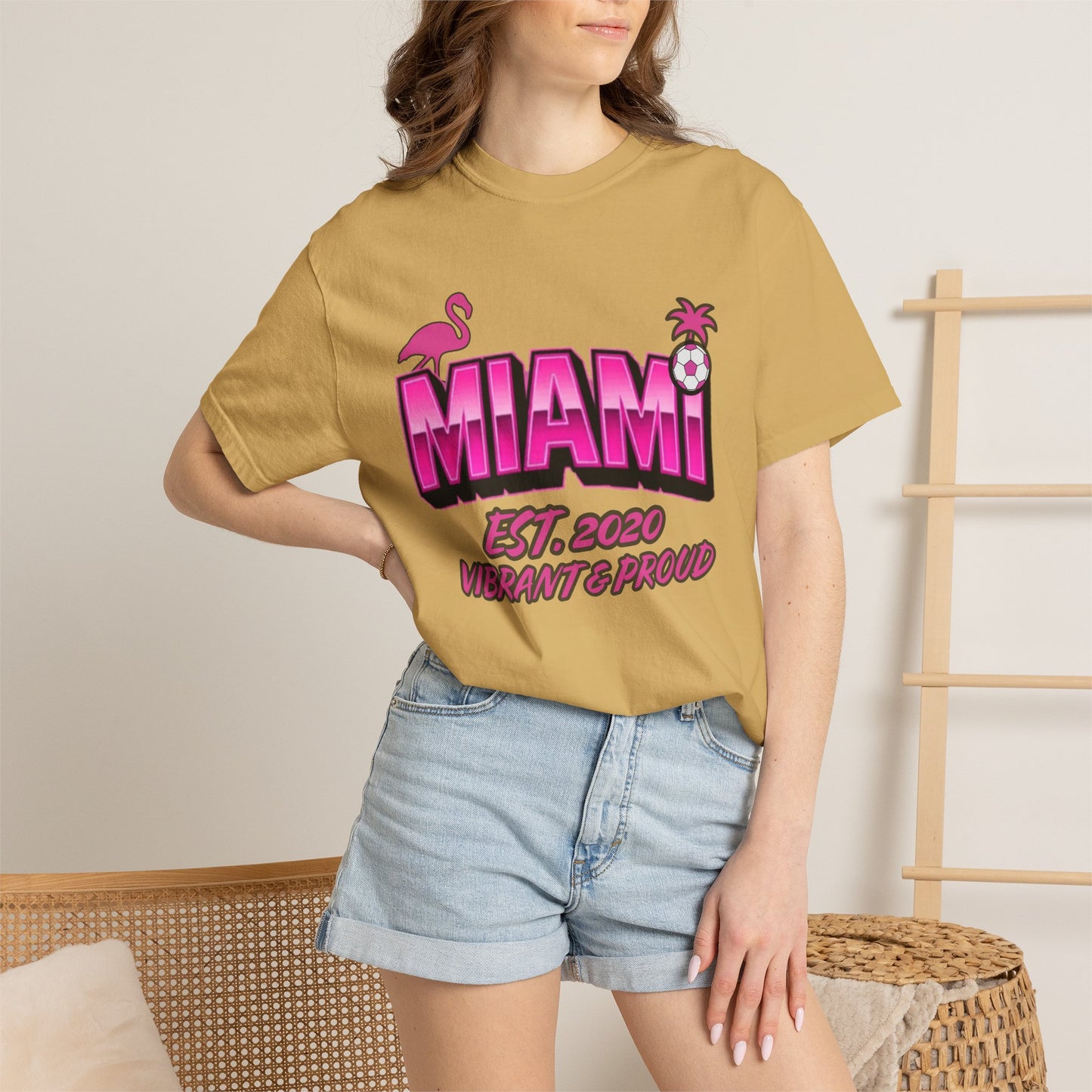 Miami Est 2020 Flamingo Soccer T-Shirt