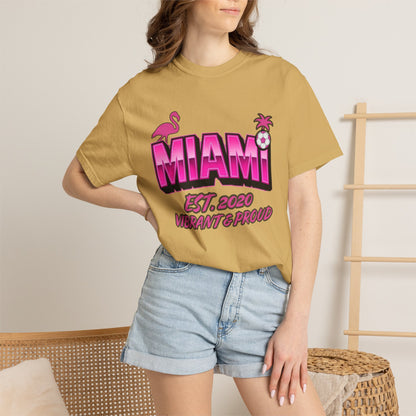 Miami Est 2020 Flamingo Soccer T-Shirt