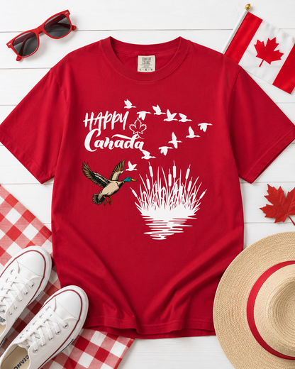 Canada Day Flying Geese T-Shirt — Wildlife Nature Celebration Tee