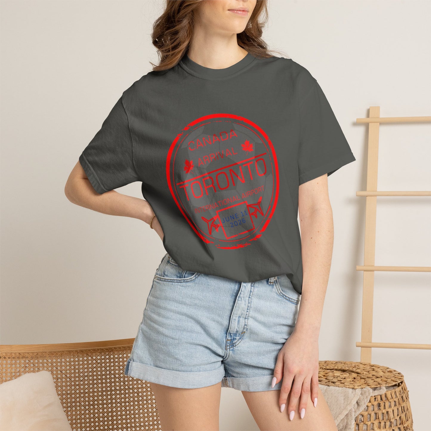 Toronto Soccer Arrival Passport Stamp T-Shirt — July 11, 2026