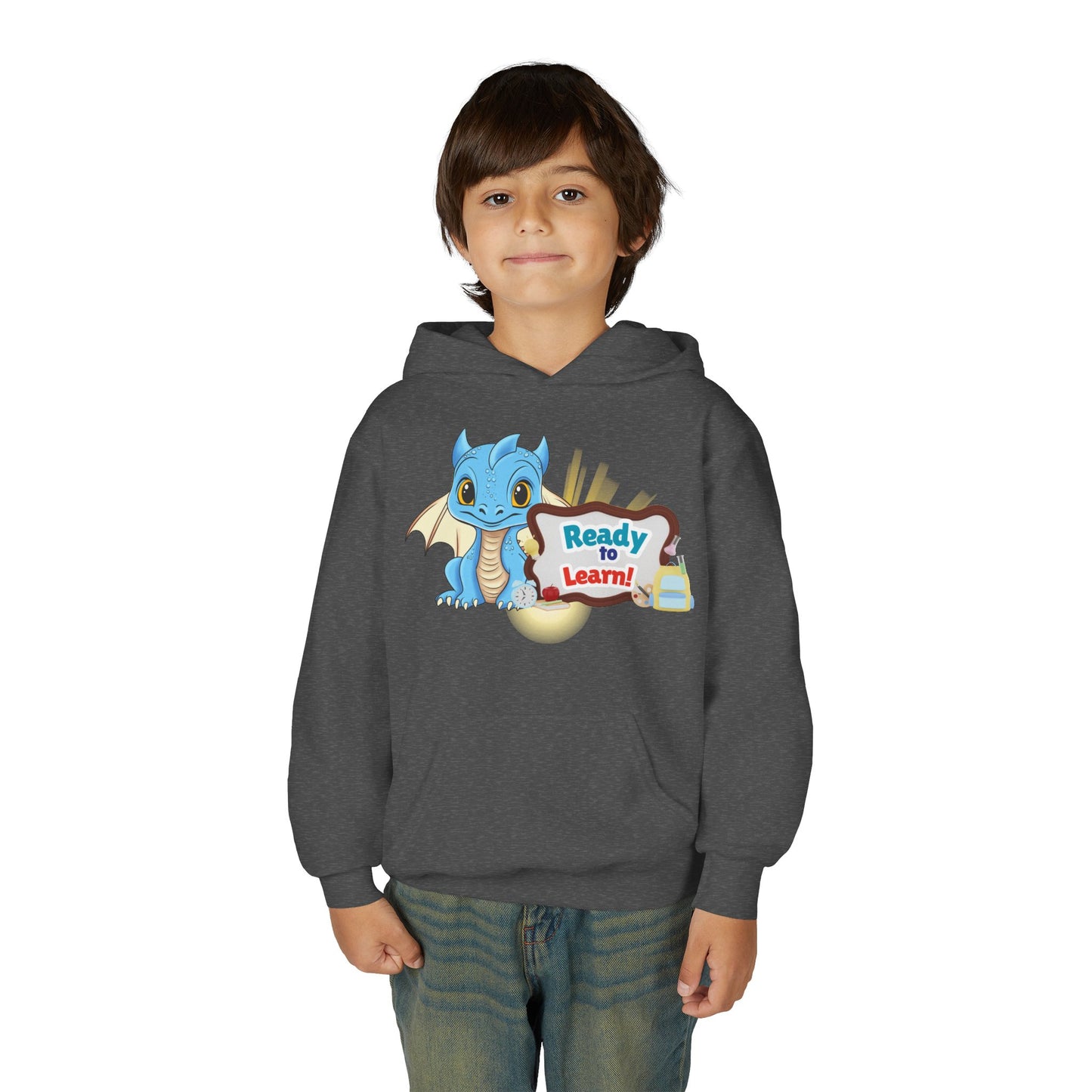 Youth Dragon 'Ready to Learn' Hoodie – Cute Back-to-School Sweatshirt