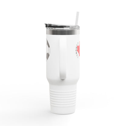 Toronto Soccer Maple Leaf 40oz Insulated Travel Mug with Handle & Straw