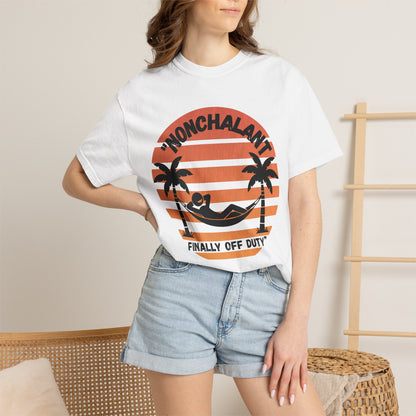 Finally Off Duty T-Shirt — Retro Palm Hammock Graphic Tee