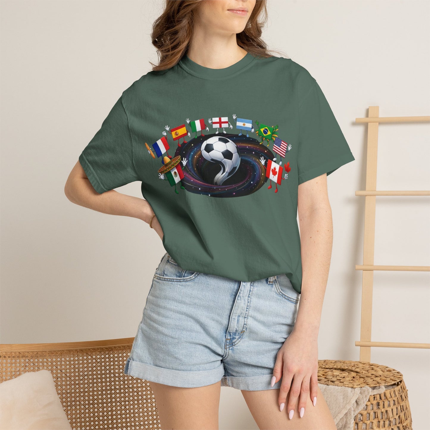 2026 World Soccer Vintage Tee — International Flag Fan T-shirt
