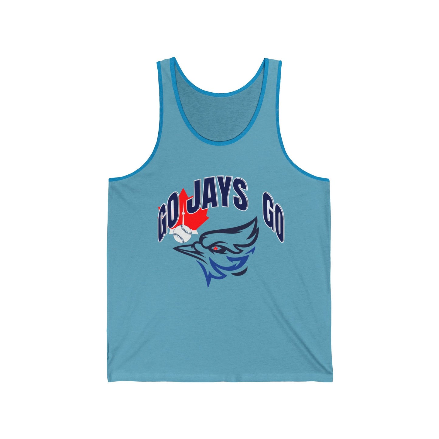 Go Jays Go Blue Jay Maple Leaf Tank Top | Canadian Sports Logo