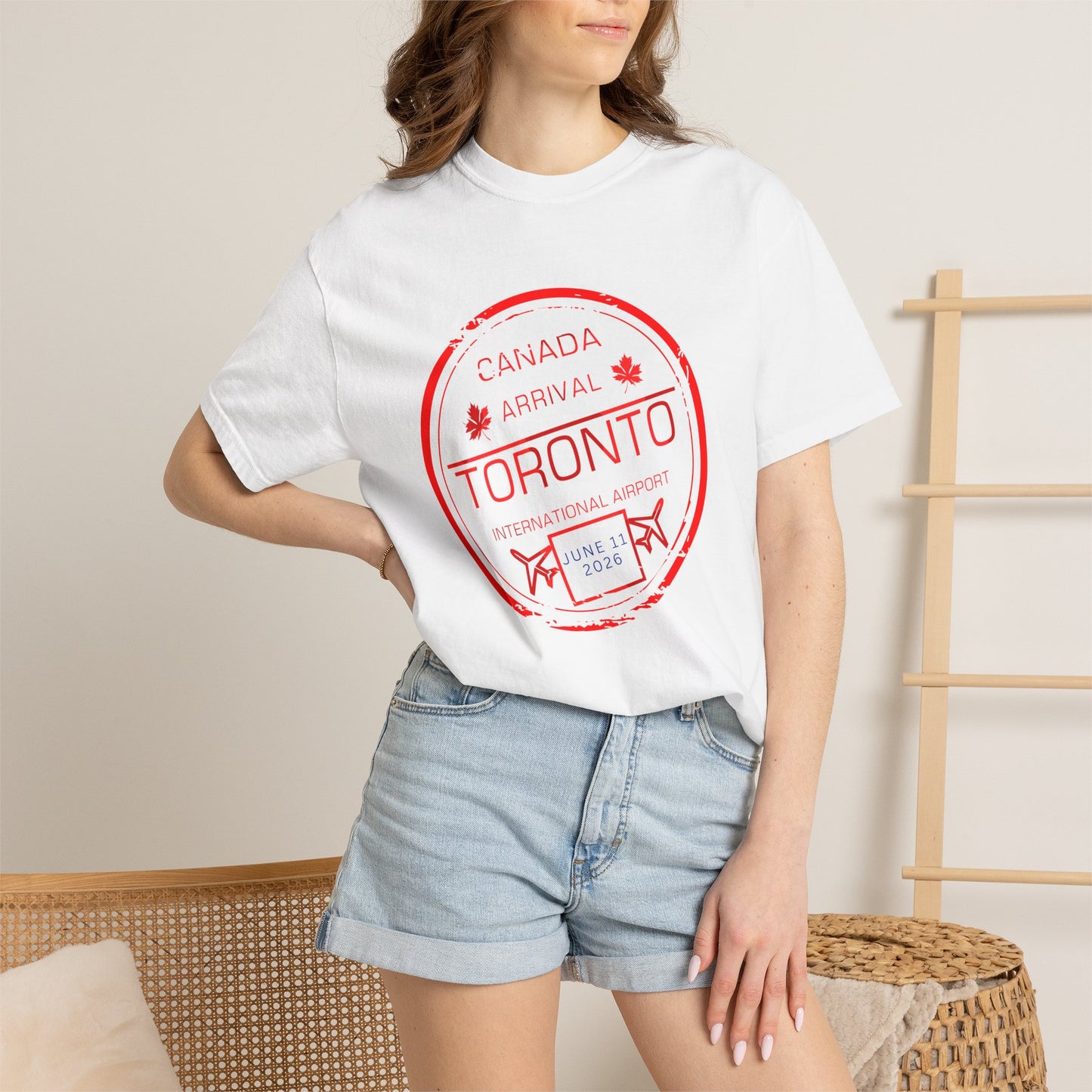 Toronto Soccer Arrival Passport Stamp T-Shirt — July 11, 2026
