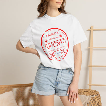 Toronto Soccer Arrival Passport Stamp T-Shirt — July 11, 2026