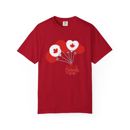 Canada Day Maple Leaf Balloons T-Shirt — Canada Day Celebration Tee