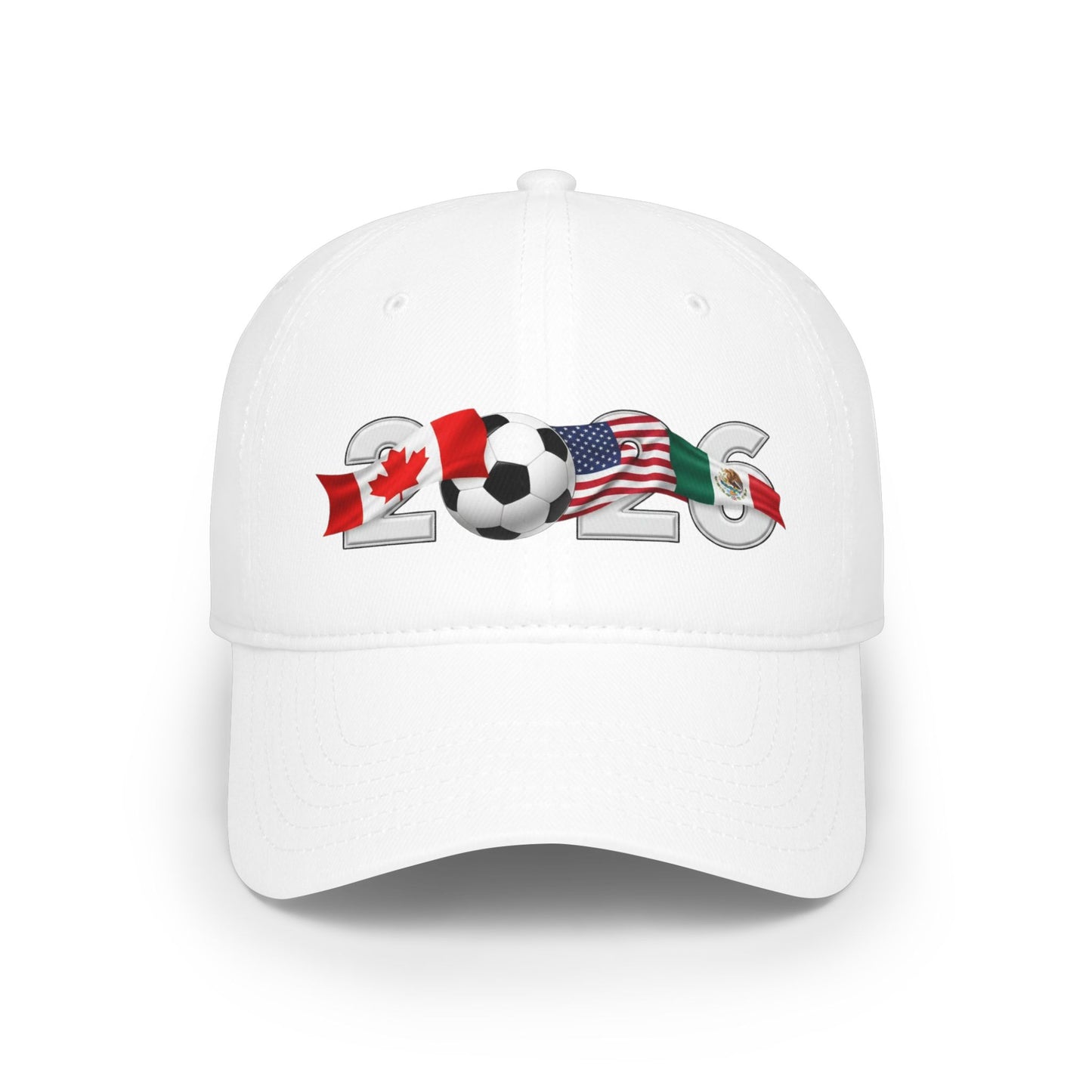 2026 North America Soccer Flag Baseball Cap — USA Canada Mexico Adjustable Dad Hat