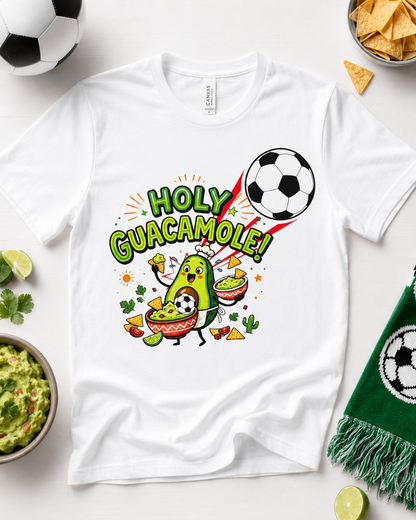 Holy Guacamole Soccer T-Shirt — Funny Avocado Football Fan Tee