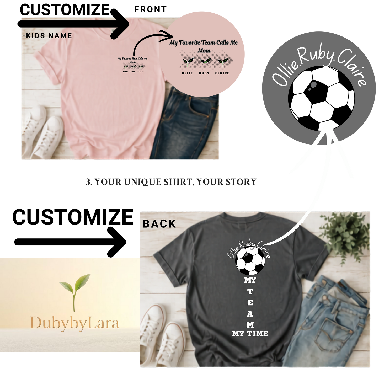 My Team My Time Mom T-Shirt — Personalized Mom Gift