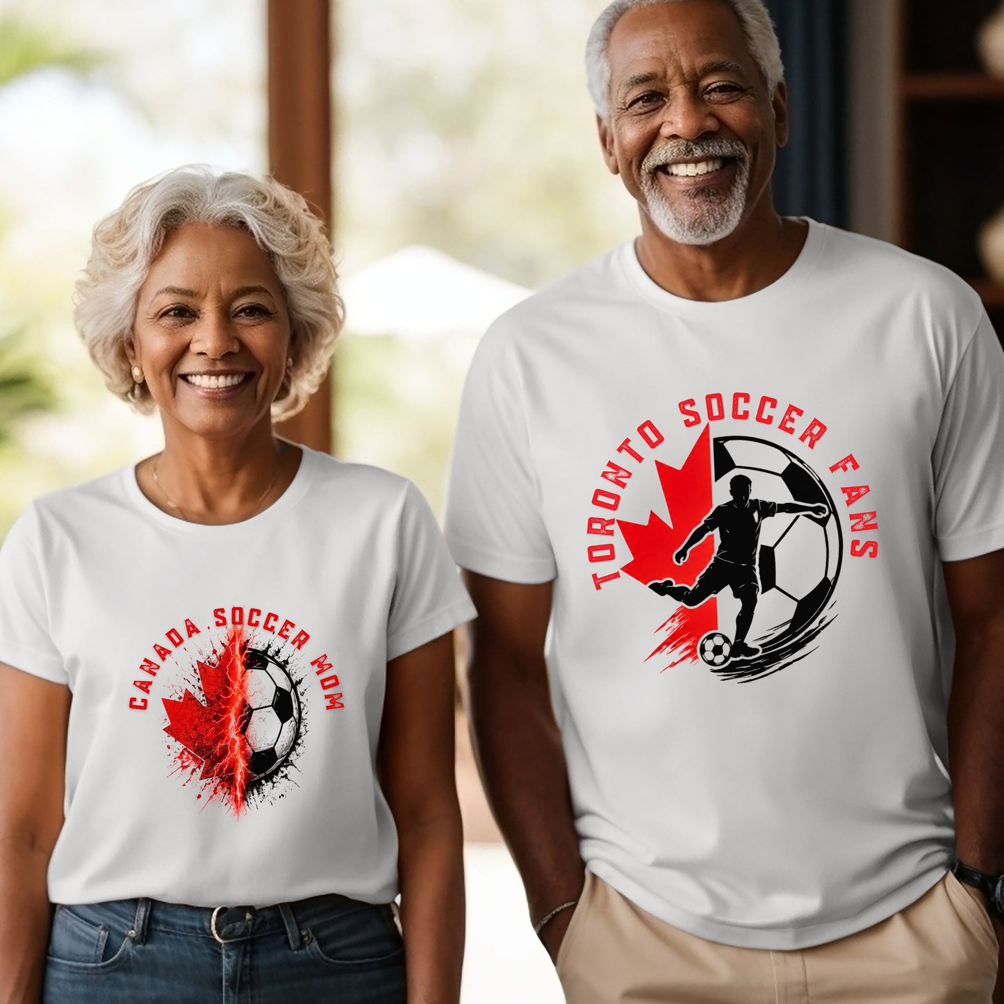 A Gift for her: Canada Soccer Mom Maple Leaf Tee | Soccer Mom T-Shirt