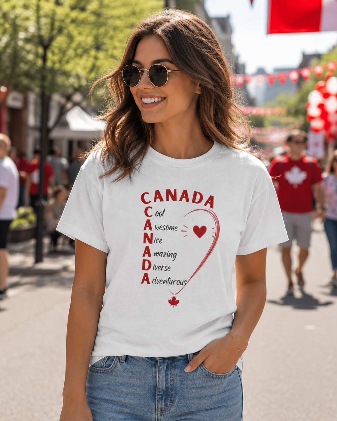 Canada acrostic poem T-shirt | Maple leaf, Canada pride