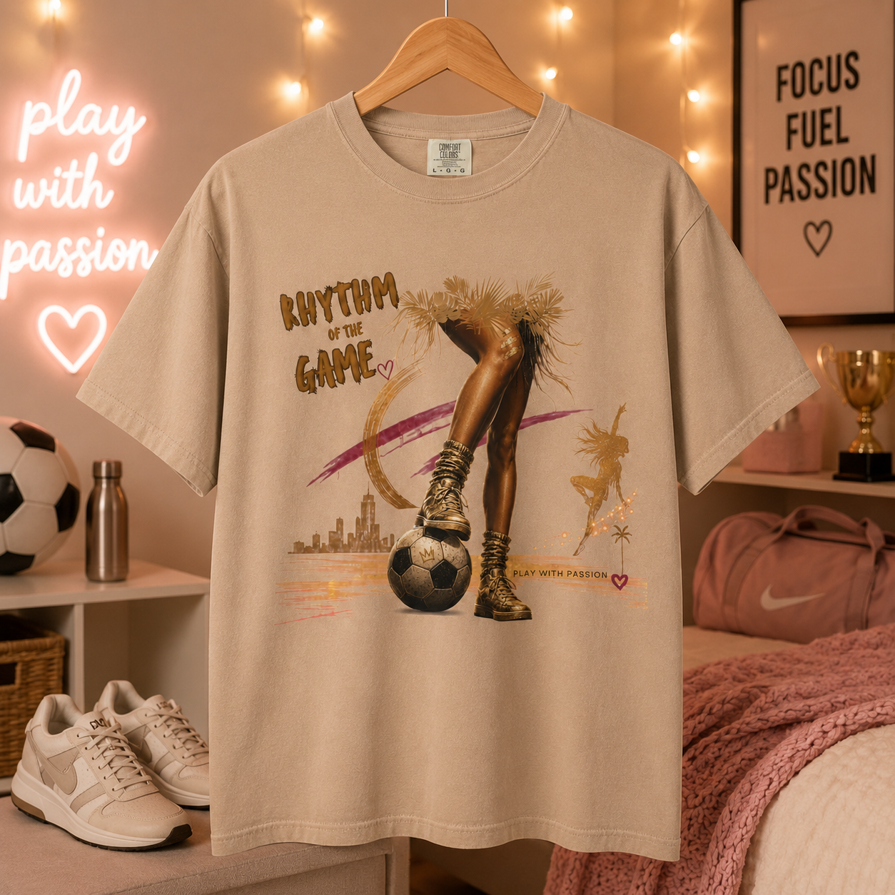 Rhythm of the Game Soccer Graphic T-shirt | Vintage Football Fan Tee