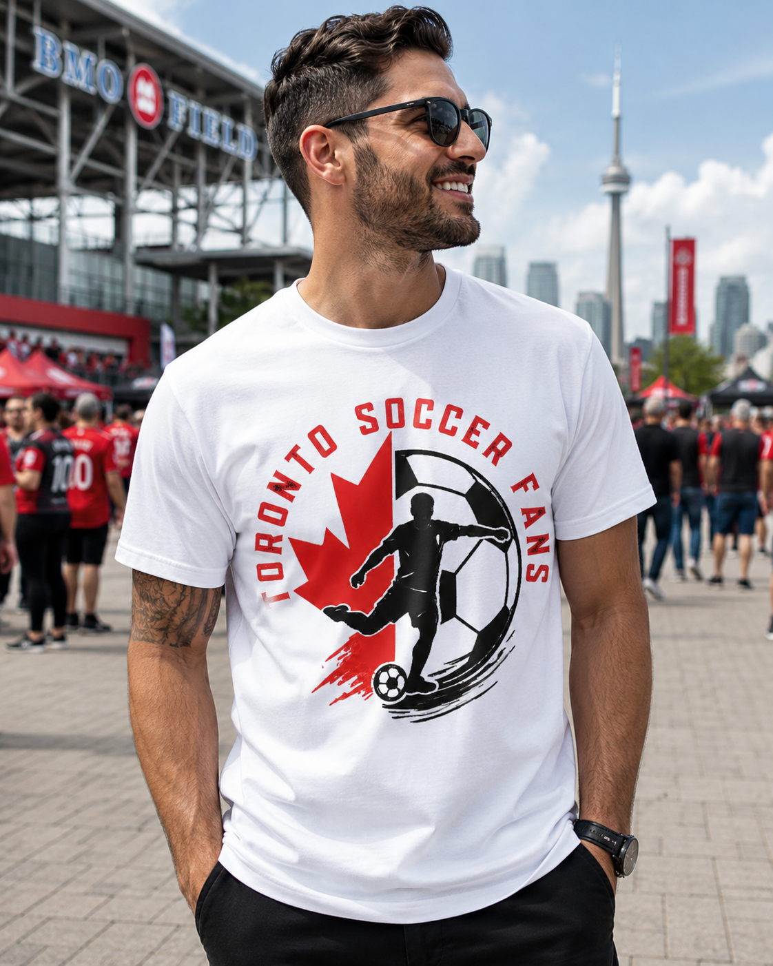 Toronto Soccer Canada Maple Leaf Football Tee | Toronto FC Fan Shirt