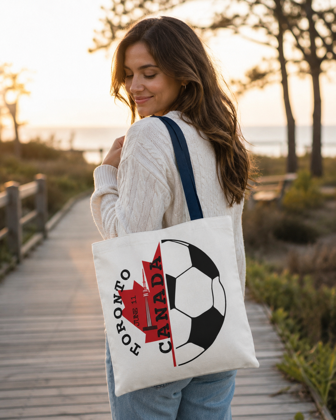 Toronto Soccer Maple Leaf Tote Bag — Match Day Souvenir Travel Tote
