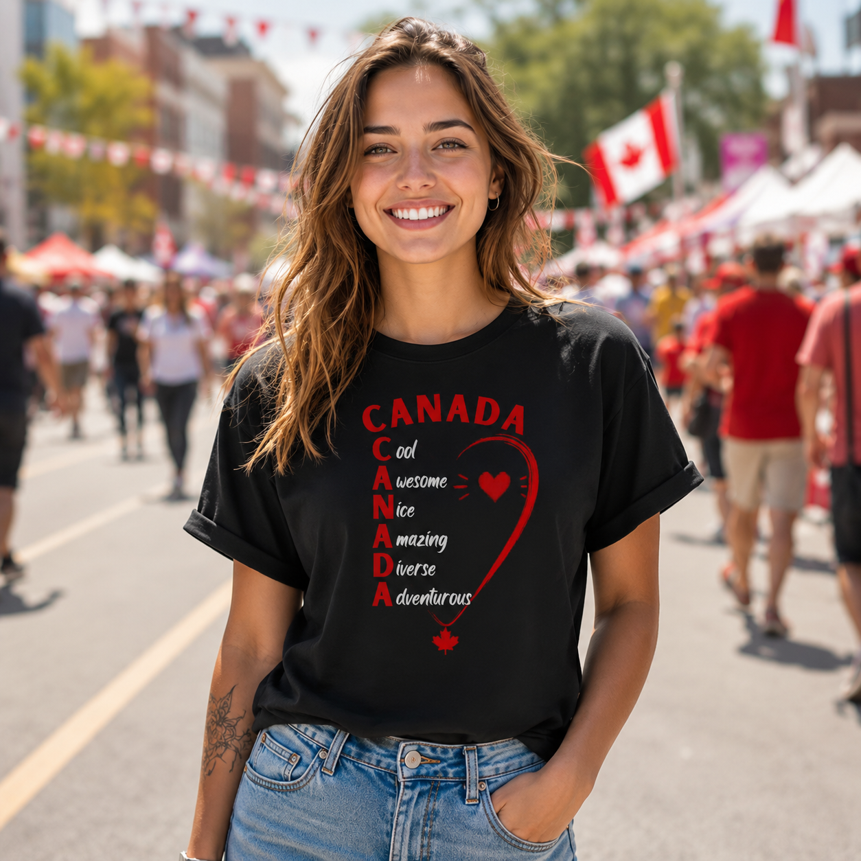Canada acrostic poem T-shirt | Maple leaf, Canada pride